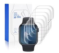 DiyGody 6 protectores de pantalla compatibles con Apple Watch Series 9/8/7 de 1.77 pulgadas, película de TPU suave autorreparable (no es vidrio) con antiarañazos, HD y sensible para iWatch Series 9 de