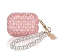 DiyGody Funda Protectora para Airpods Pro 2 Generación, Estuche de Diamante Sparkling con Llavero de Perlas para Mujeres, Case Protección de TPU Antichoque Antiarañazos para Airpods Pro 2 2022 - Rosa
