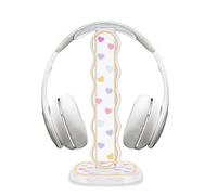 DiyGody Soporte para Auriculares y Cascos Universal en Mesa, Stand para Headphone en Acrílico con Diseño de Corazón, Soporte Auriculares Compatible con AirPods Max, Sony, Bose, Shure, Philips, AKG,JBL