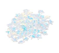 diyhub 60 cuentas de estrella, 18 mm de cristal AB perforado facetado cuentas de vidrio colgantes para hacer joyas, 18mm, Vidrio, No es una piedra preciosa