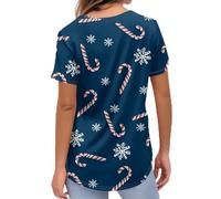 DIYIOUZHOU Camiseta quirúrgica para mujer, con estampado de Papá Noel, cuello en V, elástica, talla grande, uniforme de enfermería con bolsillos, beige, 3XL