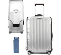 DIYJEP Protectores de maleta, fundas de maleta de PVC transparente con etiquetas de equipaje, impermeable, a prueba de polvo, funda protectora de equipaje de viaje para carrito con ruedas, equipaje de