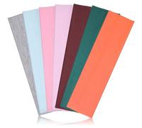 DiyJibb Diademas elásticas antideslizantes para mujer, de tela de algodón suave, para deportes, entrenamiento, yoga y correr, 7 unidades (azul claro, naranja, rosa claro, morado claro, verde, marrón