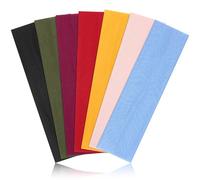 DiyJibb Diademas para mujer, elásticas, antideslizantes, de tela de algodón suave, para deportes, entrenamiento, yoga y correr, 7 unidades