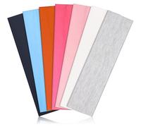 DiyJibb Diademas para mujer, elásticas, antideslizantes, de tela de algodón suave, para deportes, entrenamiento, yoga y correr, 7 unidades