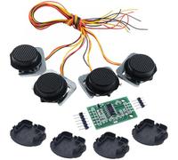 DIYmalls 4 unidades de sensor de peso 50 kg celda de carga medidores de estiramiento báscula corporal humana con soporte + 1 amplificador HX711 módulo de pesaje AD para Arduino