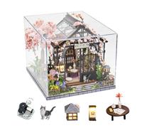 Diymnhaus - Kit de casa de muñecas en miniatura, estilo japonés, invernadero, modelo arquitectónico, kit de montaje de madera para adultos, adorno decorativo romántico (B)