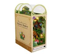 Diymnhaus - Kit de soporte de libros de madera en miniatura para construir casas en miniatura con rompecabezas en 3D, kit de montaje para adultos, decoración de muebles de casa de muñecas (bosque de