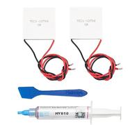 diymore 2 piezas TEC1-12706 Módulo enfriador Peltier Tabletas de refrigeración semiconductoras con kit de enfriador termoeléctrico con disipador térmico de pasta térmica de 5 g