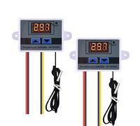 Diymore 2PCS Controlador de Temperatura Digital,AC110V-220V Módulo de Controlador de Temperatura del Termostato W3001 con Sensor