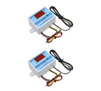 diymore 2PCS Termostato Digital,Controlador de Temperatura,Digital Refrigeración y Calefaccion Regulador W3002 AC 110V-220V con Sensor