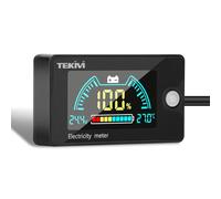 diymore Batería de 12 V, 24 V, 36 V, 48 V, 60 V, 72 V, 84 V, medidor de batería para baterías de litio de 8-100 V, de hierro y de plomo-ácido, 6 modos de alarma con alarma de bajo voltaje