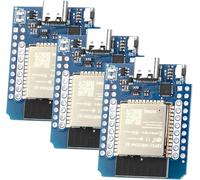 Diymore Paquete de 3 Mini Placa de Desarrollo para ESP32 para ESP32 NodeMCU WiFi Bluetooth Placa de Desarrollo CH9102F Chip