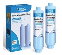 DIYOLE Filtro de manguera de jardín para llenar piscina, jacuzzi, spa, reduce considerablemente los sedimentos, cloro, metales pesados y olores, rosca estándar de manguera de jardín de 3/4 pulgadas,