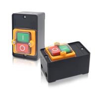 DIYoung 2 Interruptores de Máquina, Botón de Palanca, Interruptor de Seguridad Impermeable, AC220 V/380 V 10 A para Máquina Textil Mecánica, Interruptor de Voltaje Cero