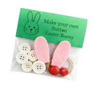 Diys - Adorno colgante de botón de Pascua, juego de manualidades para hacer tus propios botones, conejos, huevos, zanahorias, colgantes, botones de Pascua