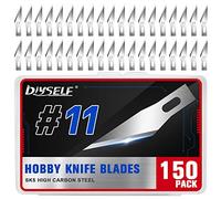 DIYSELF 150 PCS Exacto Knife Blades 11, Sharp Hobby Knife Blades, High Carbon Steel Craft Knife Blade, #11 Replacement Exacto Blade for Art, Scrapbooking, Stencil, Paper Cutting
