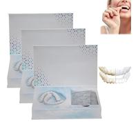Diystar Dentaduras Moldeables, Diystar Silicone Denture, Silicone Reline Denture Set, Upper and Lower Denture Reline Kit for Men and Women (3pcs)