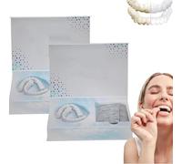 Diystar Dentaduras Moldeables, Diystar Silicone Denture, Silicone Reline Denture Set, Upper and Lower Denture Reline Kit for Men and Women (2pcs)