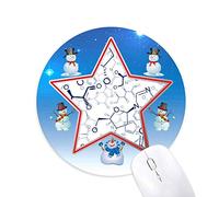 DIYthinker Abstract Blue Chemical Estructura Molecular Muñeco de Nieve Mouse Pad Redondo Star Mat