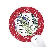 DIYthinker Acuarela de Planta de Flor de Lavanda Violeta Wheel Mouse Pad de Goma roja Redonda