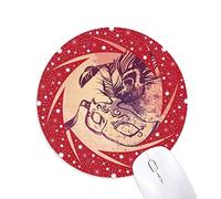 DIYthinker Acuarela máscara Feliz Carnaval de Venecia Wheel Mouse Pad de Goma roja Redonda