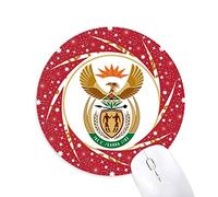 DIYthinker Ãfrica del Sur Ãfrica Emblema Wheel Mouse Pad de Goma roja Redonda