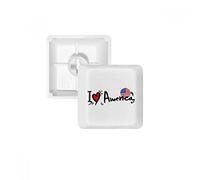 DIYthinker Amo América Bandera Palabra Corazón Ilustración Amor Teclas De Teclado Mecánico Pbt Blanco OEM Sin Marca De Impresión
