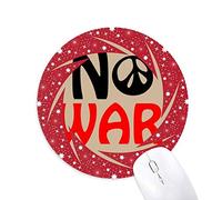 DIYthinker Amor Paz Mundo sin Guerra Wheel Mouse Pad de Goma roja Redonda