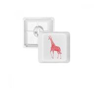 DIYthinker Animales En Peligro De Extinción Iucn Keycaps Jirafa Pbt Rojos para Teclado Mecánico Blanco OEM No Marca De Impresión