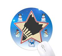 DIYthinker Badminton Deporte geometría Simple patrón Muñeco de Nieve Mouse Pad Redondo Star Mat