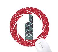 DIYthinker Banco de China de Hong Kong Wheel Mouse Pad de Goma roja Redonda