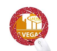 DIYthinker Bienvenido a Las Vegas, Nevada, Estados Unidos Wheel Mouse Pad de Goma roja Redonda