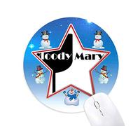 DIYthinker Black Mary Cocktail con su Taza Muñeco de Nieve Mouse Pad Redondo Star Mat