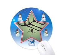 DIYthinker Black Spider Net en Halloween Muñeco de Nieve Mouse Pad Redondo Star Mat