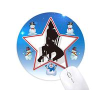 DIYthinker Bound SM Caliente Hermosa Mujer Muñeco de Nieve Mouse Pad Redondo Star Mat