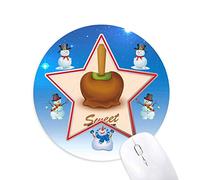 DIYthinker Brown Verde Chocolate Ice Cream Muñeco de Nieve Mouse Pad Redondo Star Mat