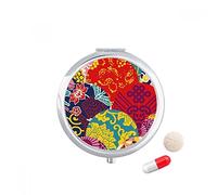 DIYthinker caso de la píldora del recorrido del bolsillo - medicina caja de almacenamiento de drogas regalo espejo dispensador