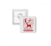 DIYthinker Ciervos Animal De La Historieta Teclas Pbt Corte De Papel Rojo para Teclado Mecánico Blanco OEM No Marca De Impresión