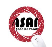 DIYthinker Cita Tan Pronto como Sea Posible Wheel Mouse Pad de Goma roja Redonda