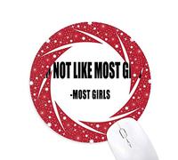 DIYthinker Citar a Broma Dijo mas Chicas Wheel Mouse Pad de Goma roja Redonda