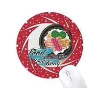 DIYthinker Claypot China Hong Kong Wheel Mouse Pad de Goma roja Redonda