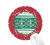 DIYthinker Colinas Verdes Mexico Totems Antigua civilización Dibujo Wheel Mouse Pad de Goma roja Redonda