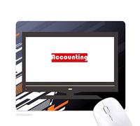 DIYthinker Curso de Contabilidad y Grandes Sola Palabra Rojo Juego de computadora de Oficina de Goma Antideslizante Mousepad