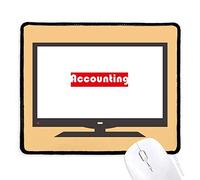 DIYthinker Curso de Contabilidad y Grandes Sola Palabra Rojo Mouse Pad Alfombrilla de Goma Antideslizante Juego Oficina