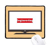 DIYthinker Curso y Gran ingeniería Rojo Mouse Pad Alfombrilla de Goma Antideslizante Juego Oficina