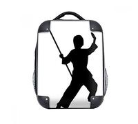 DIYthinker El Arte marcial de Shaolin Kung Fu de China palillo de la Caja de Transporte para Hombro Duro Cultura Niños Mochila 15" Regalo