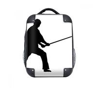 DIYthinker El Arte marcial de Shaolin palillo de Kung Fu Chino del Estuche rígido de Transporte para Hombro Niños Mochila 15" Regalo