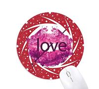 DIYthinker El Dia de Valentine Pink Lip Love Arrow Wheel Mouse Pad de Goma roja Redonda