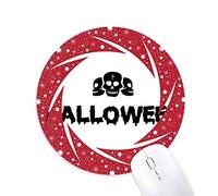 DIYthinker El temor a los Fantasmas de Halloween Calavera Feliz Wheel Mouse Pad de Goma roja Redonda